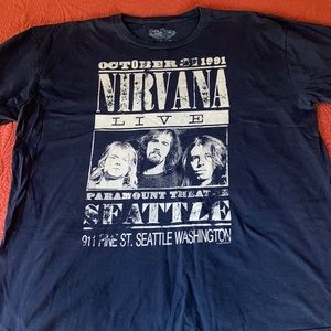 💥Vintage Nirvana LIVE Oct 31,1991 at Paramount Theatre, Seattle Tee